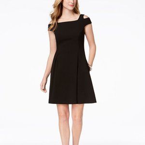 Cold-Shoulder Fit & Flare Dress sz 8